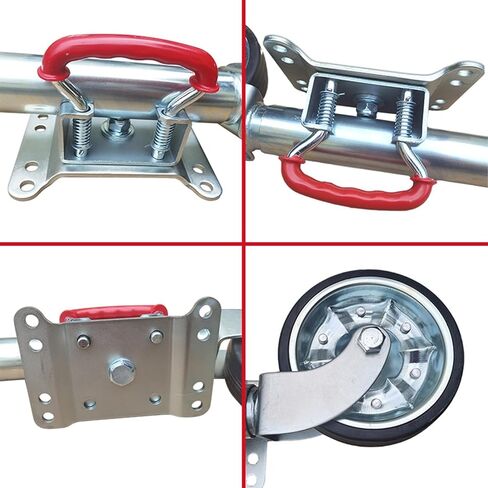 Swivel Trailer Jockey Wheel - Robust Boat Trailer Jockey Wheel with 20 Cm Wheels, Heavy-Duty Bolt-On Swivel Jack, 25.4 Cm Stroke, 750 Kg Telescopic Jockey Whee in Kuwait