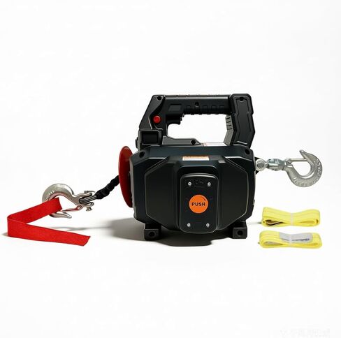 1000LB Battery-Powered Winch with 40FT Synthetic Rope, Compatible with Milwaukee 18V Batteries (4.0Ah+), Portable Wireless Remote Control Winch for Lifting & Pulling(Without Battery) in Saudi Arabia