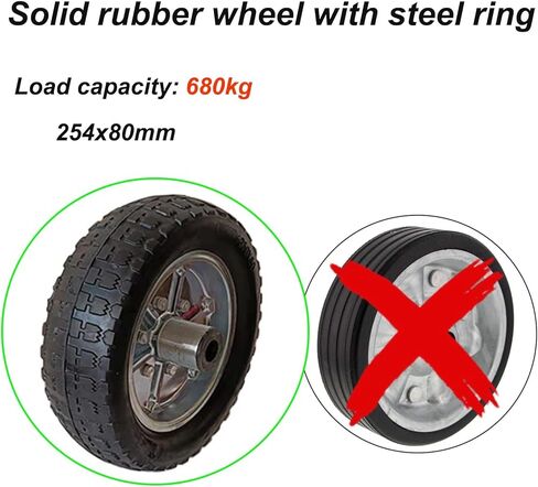 Swivelling Trailer Jockey Wheel Load Capacity 680Kg Jockey Wheel 254X80Mm Side Rocker Automatic Trailer Jockey Wheel Robust and Adjustable Jockey Wheel with Cl,A in Saudi Arabia