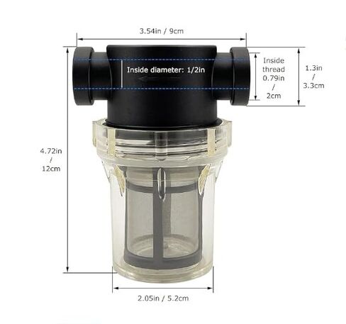 1/2" Female NPT in-Line Strainer with 100 mesh Stainless Steel Filter Screen (1/2“ 100 Mesh) in Kuwait
