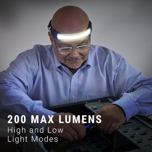 LitezAll Tactical LED Headlamp with Adjustable Headband, Flat Battery Powered Headlamp for Hiking, Camping, Emergency Use – Hands-Free Outdoor Light for Camping Lights & Lanterns Setups in Kuwait