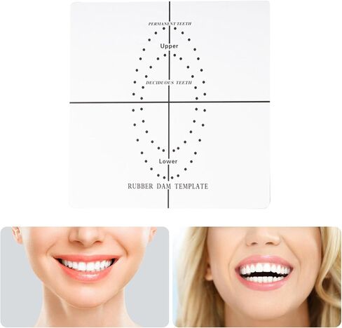 Dentals Rubber Dam Punching Hole Positioning Board Barrier Template Dentals Lab Instrument Tool For Accurate Orals Treatments in Kuwait