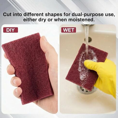 وسادات جرجر للأغراض العامة الدقيقة مقاس 30 قدمًا × 6 بوصات 7447 لفة كبيرة من مادة الكشط الكاشطة اليدوية صنفرة يدوية غير قابلة للخدش منسوجة من أكسيد الألومنيوم وقابلة للقطع وسطح تنظيف وإعداد المطبخ وتنظيف الجرجرة in Kuwait