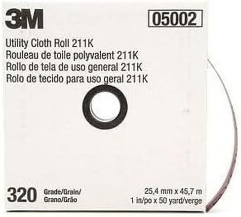 3M 3M-05002 لفة قماش كاشطة درجة 320J، 1 بوصة × 50 ياردة in Saudi Arabia