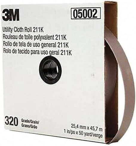 3M 3M-05002 لفة قماش كاشطة درجة 320J، 1 بوصة × 50 ياردة in Saudi Arabia