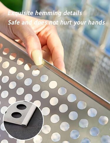 304 Stainless Steel Perforated Metal Sheets - Leak-Proof Balcony Protection & Anti-Theft Window Pads (20x500cm) - Durable, Versatile, Ideal for Home & Industrial Use in Kuwait