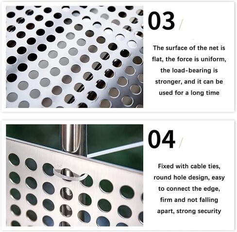 Stainless Steel 304 Perforated Sheet for Balcony Safety - Rust-Resistant Metal Plate (80x100 cm) - Ideal for Cat Protection & Outdoor Use in Kuwait