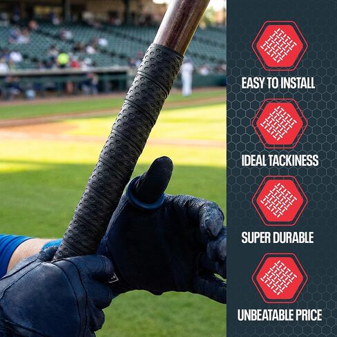Grip-N-Rip Bat Grip Tape Baseball Bat Grip Tapes Softball Bat Wrap Grip Tape 1.1mm in Kuwait