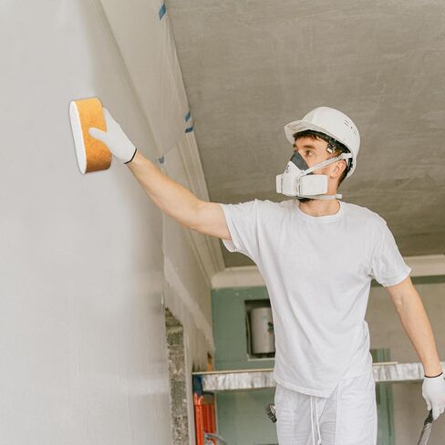 6 عبوات من إسفنجات الصنفرة الرطبة للجدران الجافة، كتل صنفرة كبيرة قابلة للغسل وقابلة لإعادة الاستخدام للجدران الجافة، إسفنجة للتحكم في الغبار للتنعيم والتشطيب وإعداد السطح، 5.5 × 4.5 × 3.1 بوصة in Kuwait