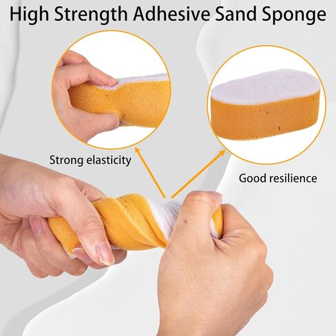6 عبوات من إسفنجات الصنفرة الرطبة للجدران الجافة، كتل صنفرة كبيرة قابلة للغسل وقابلة لإعادة الاستخدام للجدران الجافة، إسفنجة للتحكم في الغبار للتنعيم والتشطيب وإعداد السطح، 5.5 × 4.5 × 3.1 بوصة in Kuwait