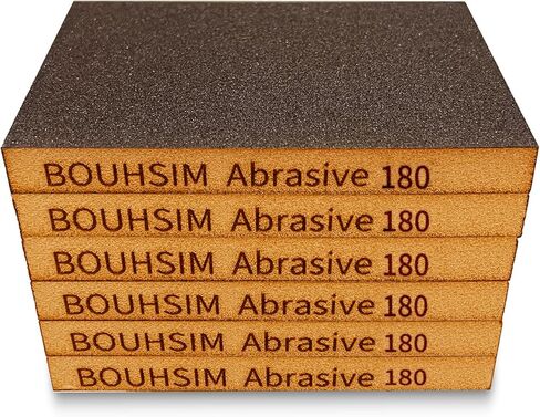 6 Pack 220 Grit Sanding Sponges,Washable and Reusable Handmade Sandpaper Block，Sanding Blocks for Wood, Drywall Sanding Block, Metal&Drywall Sanding,Sandpaper Blocks Pads in Saudi Arabia