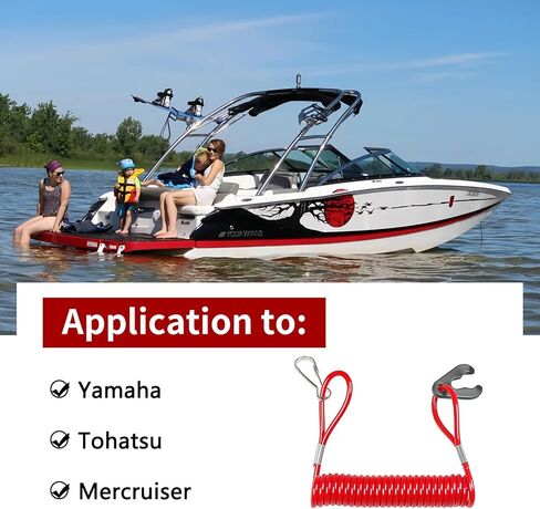 حبل توصيل لمفتاح إيقاف القتل لسلامة محرك القارب من أجل Yamaha Tohatsu Mercury سلك إشعال المحرك الخارجي، استبدال 6E9-82575-00 6E9-82575-01 6E9-82575-02 in Saudi Arabia