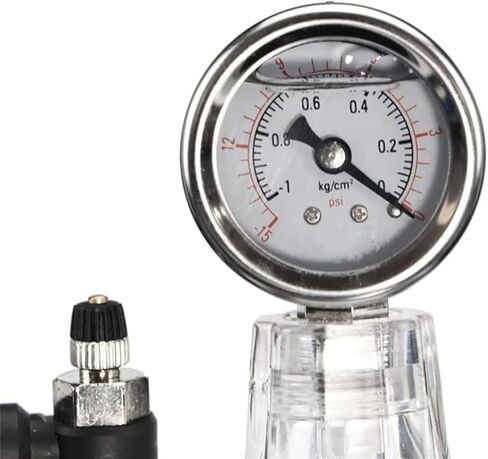 150mm Lab Vacuum Desiccator, Polycarbonate Vacuum Dryer Jar with Pressure Gauge and Double Valve, for Laboratory Research Vacuum Drying Storage in Kuwait