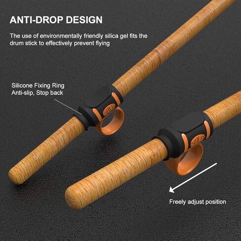 Drumsticks Grips with Drum mutes, Drumsticks Accessories for 5A drum sticks, Easy Stick Twirl, Grip or Control Clips, Good for Beginner Drummer in Kuwait