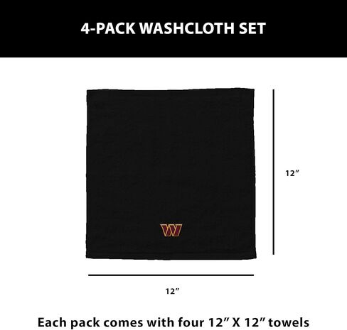 NORTHWEST Washington Commanders NFL Team Logo Wash Cloth 4 Pack 12 x 12 Inches in Saudi Arabia