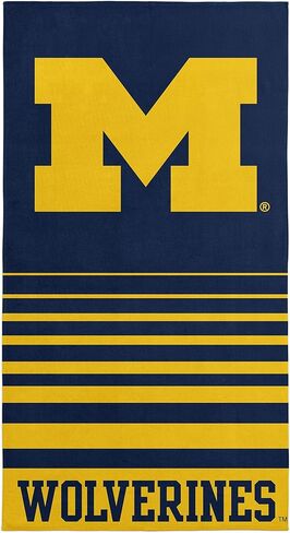 منشفة شاطئ من قماش الجاكار المخطط من Northwest Michigan Wolverines NCAA مقاس 36 × 72 بوصة in Saudi Arabia