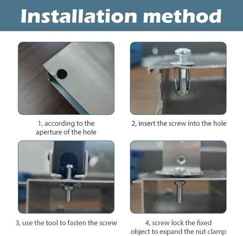 EMVANV 20 PCs Hollow Door Anchors,Hollow Metal Cavity Fixing Hollow Wall Anchors for Aluminium Cladding Sheet Steel Pipe, Iron Sheet and Hollow Plastic Sheet(Silver) in Saudi Arabia