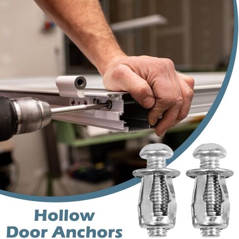 EMVANV 20 PCs Hollow Door Anchors,Hollow Metal Cavity Fixing Hollow Wall Anchors for Aluminium Cladding Sheet Steel Pipe, Iron Sheet and Hollow Plastic Sheet(Silver) in Saudi Arabia