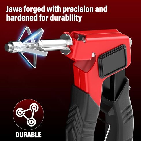 براغي مولي شديدة التحمل للجدران الجافة من BURMONG - 3 أحجام (0.12 بوصة - 1.28 بوصة) مجموعة أدوات تثبيت ومسامير معدنية مجوفة للحوائط الجافة، تتضمن أداة إعداد، تعمل على الحوائط الجافة والجدار المجوف والجص (إجمالي 34 قطعة) in Kuwait