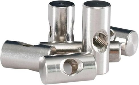 Barrel nut, M4 M5 M6 Cylindrical Pin Dowel Cross Hole Hammer Embedded Nut for Wood Furniture Accessories(M6x28 (3Pcs)) in Saudi Arabia