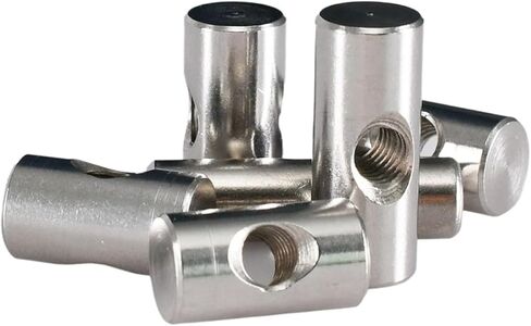 Barrel nut, M4 M5 M6 Cylindrical Pin Dowel Cross Hole Hammer Embedded Nut for Wood Furniture Accessories(M6x28 (3Pcs)) in Saudi Arabia