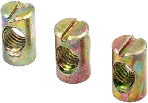 صامولة أسطوانية، 10 قطع M4 M5 M6 M8 تركيبات مشقوقة متقاطعة للأسرة والكراسي ومطرقة صامولة بفتحة أفقية مدمجة (M8x20mm) in Kuwait