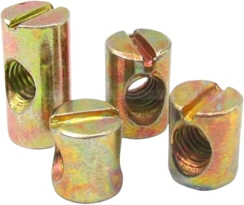 Barrel nut, Barrel Furniture 5-20pcs M4 M5 M6 M8 for Bed Crib Chair Horizontal Hole Nut Hammer Embedded(M8x19Lx11.5D 5pc) in Saudi Arabia