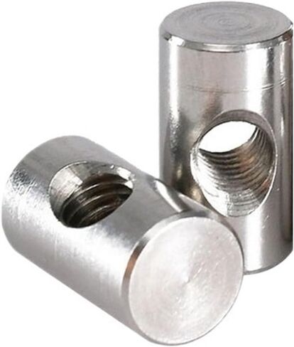 Barrel nut, M4 M5 M6Dowel Cylindrical Pin Cross Hole Hammer Embedded Nut for Wood Furniture Accessories(M5x25 (5Pcs)) in Kuwait