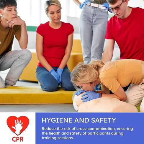 100Pcs Disposable CPR Face Shield Infant Manikin Lung Bags, Compatible with Prestan Professional & Ultralite Infant Manikins, Ideal Replacement Lung Bags for CPR & EFR Training Manikins in Kuwait