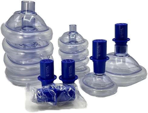 منتجات WNL 5000TMV-COMBO CPR لتدريب البالغين/الأطفال والرضع - قناع عملي ومجموعة صمامات، 5 أقنعة للكبار/الأطفال، 5 أقنعة للرضع، و5 صمامات تناسب جميع أقنعة تدريب WNL in Saudi Arabia