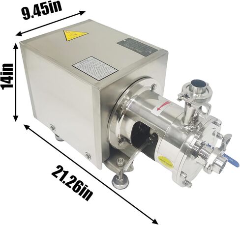 2.2KW 110V High-Shear Emulsifying Pump Single-Stage Pipeline Emulsion Pump 304 Stainless Steel Pipeline Homogenizer with 0-3m³/h Flow for Food, Cosmetic, Ink, Chemical Mixing & Dispersion in Kuwait