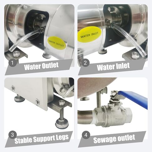 2.2KW 110V High-Shear Emulsifying Pump Single-Stage Pipeline Emulsion Pump 304 Stainless Steel Pipeline Homogenizer with 0-3m³/h Flow for Food, Cosmetic, Ink, Chemical Mixing & Dispersion in Kuwait