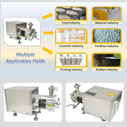 2.2KW 110V High-Shear Emulsifying Pump Single-Stage Pipeline Emulsion Pump 304 Stainless Steel Pipeline Homogenizer with 0-3m³/h Flow for Food, Cosmetic, Ink, Chemical Mixing & Dispersion in Kuwait