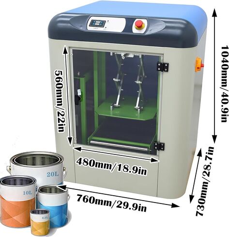 110V 60Hz Auto Paint Shaker Machine High-Speed Fully-auto Paint Mixer Machine with Manual Clamp Platform Max 5.28-Gallon Capacity for Glue Paste Mixing Blender Coating & Ink Shaking Mixing in Kuwait