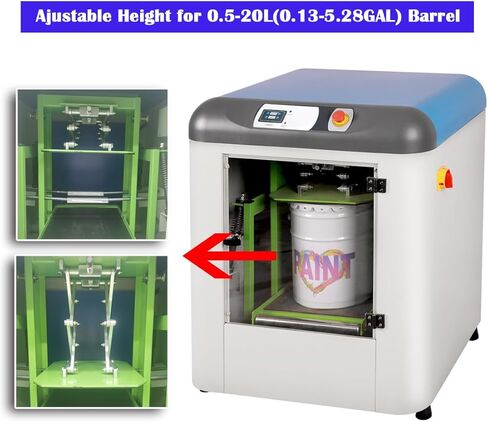 110V 60Hz Auto Paint Shaker Machine High-Speed Fully-auto Paint Mixer Machine with Manual Clamp Platform Max 5.28-Gallon Capacity for Glue Paste Mixing Blender Coating & Ink Shaking Mixing in Kuwait