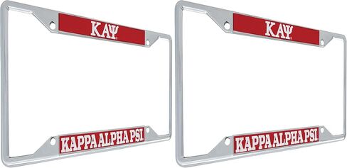 Desert Cactus Kappa Alpha Psi Car Accessories Kappas Nupes Metal License Plate Frame and Tag Holder for Front or Rear of Vehicle (Metal - Standard) in Saudi Arabia