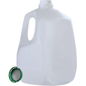 (4 عبوات) زجاجات عصير بلاستيكية فارغة بسعة 128 أونصة مع أغطية خضراء واضحة - زجاجات عصير - مثالية للعصائر والحليب والعصائر والنزهات وحتى إعداد الوجبات - صنع في الولايات المتحدة الأمريكية in Kuwait