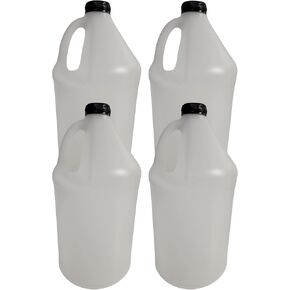 1 Gallon Plastic Jug Reusable (4 PACK) Food-Safe, BPA Free | Heavy-Duty HDPE, With Black Tamper Evident Screw Caps | Food Grade BPA Free in Saudi Arabia
