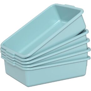 أحواض حافلة بلاستيكية سعة 8 لتر، صناديق حافلة تجارية بلاستيكية، أخضر نعناعي، 5 عبوات in Kuwait