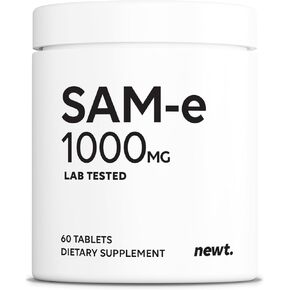 SAM-e 1000mg Per Tablet, 60 Servings of Pharmaceutical Grade, Non-GMO, Soy Free, Gluten Free, and Enteric Coated Tablets - SAM e Supplement for Brain, Joint, Liver, and Mood Support Supplement in Saudi Arabia