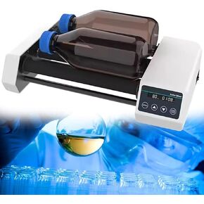 Lab Roller Mixer, 4 Rollers Digital Reagent Bottle Shaker, 20-80rpm Speed Adjustable Mixer, 1min-23h59min Timer and Continuous Modes, for Chemical and Biological Laboratory Testing in Kuwait