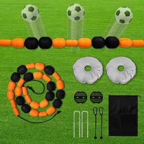 13ft Portable Soccer Goalkeeper Deflector, Soccer Training Accessory, Adjustable Refraction Angles, Enhance Goalkeeper Reaction and Ball Control (Orange) in Kuwait