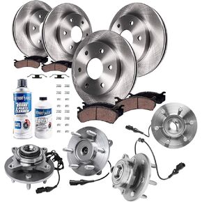 Detroit Axle - Front Brake Kit for Ford Expedition F-150 Lincoln Navigator Brake Rotors Ceramic Brakes Pads Brake Calipers Replacement: 13.78" inch Front Rotors in Kuwait