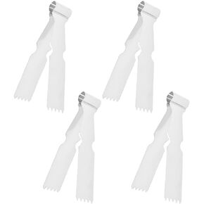 4 Pcs Pastry Tweezers Tongs, for Stainless Steel Baking Crimper Dough and Pasta, 3.3 x 6.7 cm Cookie Decorating Set Home Kitchen, Cake Shops in Kuwait