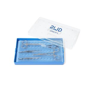مجموعة التشريح الجراحي المتميزة RWD - 5 قطع من أدوات الفولاذ المقاوم للصدأ لطلاب الطب والتشريح والأحياء والطب البيطري، وأعضاء هيئة التدريس مع صواني التعقيم (SP0010-L) in Kuwait