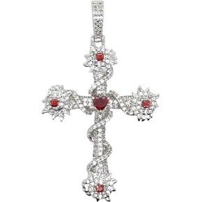 GLD Nail Cross Pendant - White Gold in Saudi Arabia