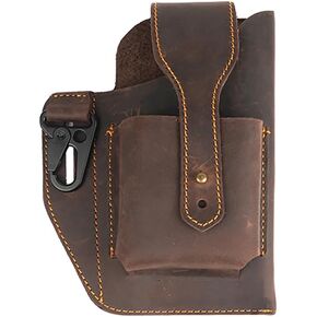 Outdoor Handgun Holster, Mobile Phone Bag, Genuine Belt Cover, Anti Loss Holster, Suitable for Men's Waist Hanging Bag in Saudi Arabia