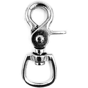 الثقيلة العين البيضاوية دوارة مقص المفاجئة النيكل مطلي 3/4 "0.75 بوصة 19 ملم جولة العين كليب السنانير دائم للحصان الخيول مستقرة زمام الرسن يؤدي البحرية النيكل مطلي العين البيضاوية الفضة in Kuwait