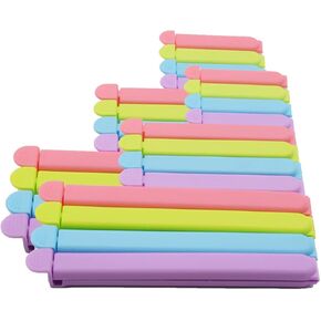 24 PCS Sealing Clips for Food and Snack Bag(2.75 in, 4.33 in, 6.29 in) (Multicolor, 24) in Saudi Arabia
