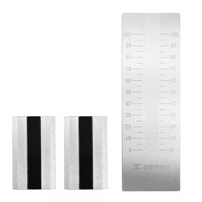 Scraper Fineness Meter Single-Channel Grind Gauge with 2 Scrapers Indexing Value 5μm Scale Range 0-100μm GB/T1724-93 Standard Maximum Depth of Groove 100μm in Kuwait